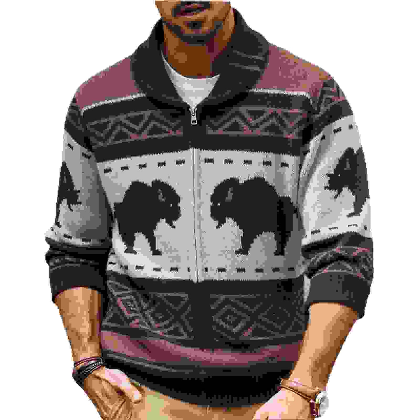eavy knit cardigan