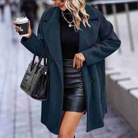 Fashion Button Pocket Long Sleeve Plush Women's Coat – Buy Yours Now