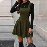 Fashion Commuter Corduroy Overall Dress Women