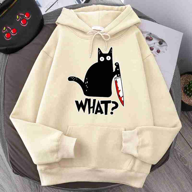 Killer Black Cat Surprised Hoodies Male – Grab Yours Today