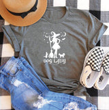 Printed Letters Unisex Top Short Sleeve