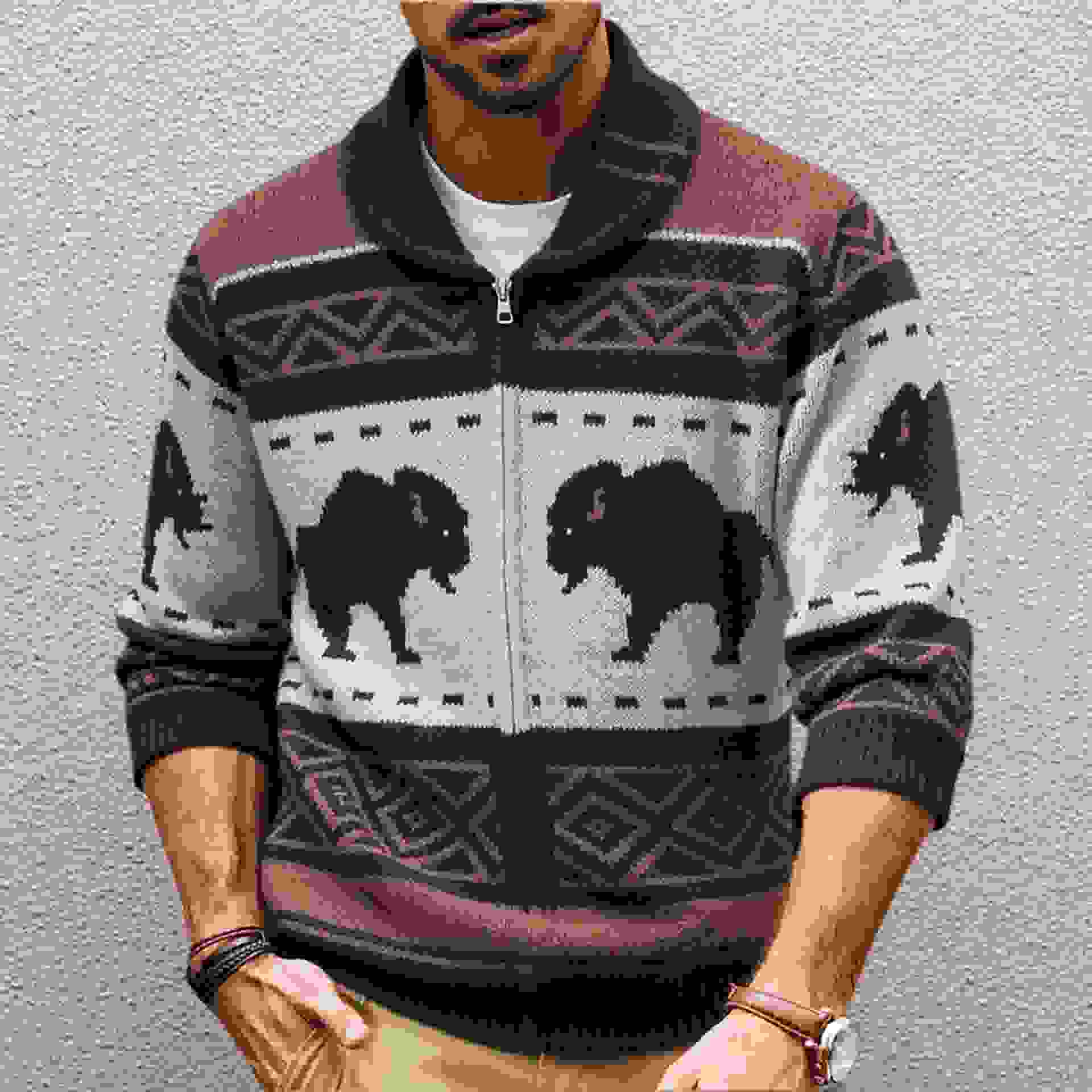 thickened cardigan