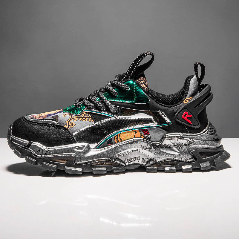 Tide Brand All-match Light Luxury Printing Men Casual Shoes