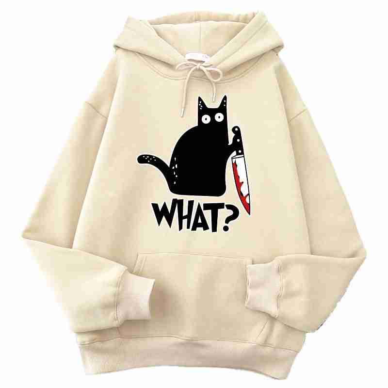 Killer Black Cat Surprised Hoodies Male – Grab Yours Today
