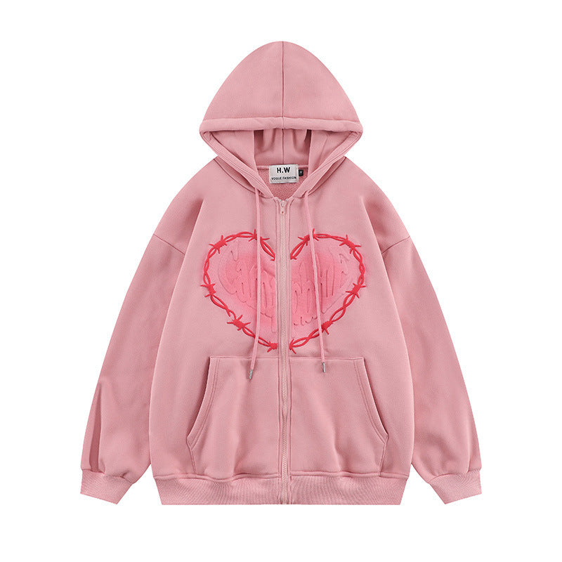Men's Unisex Love Foam Print Hoodie
