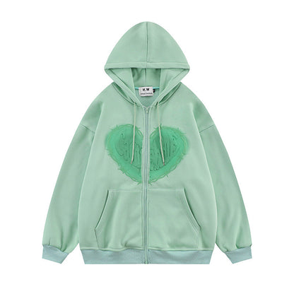 Men's Unisex Love Foam Print Hoodie