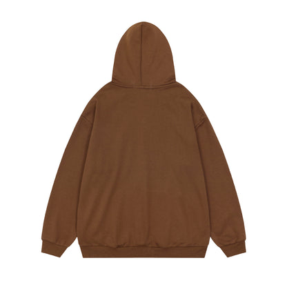 Unisex Hooded Printed Cardigan Hoodie