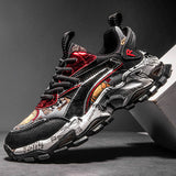 Tide Brand All-match Light Luxury Printing Men Casual Shoes