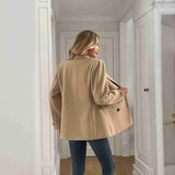 Solid Color Long Sleeve Jacket Coat Women's Clothing